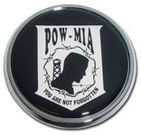 Americas & Americas POW-MIA Chrome Automobile Emblem