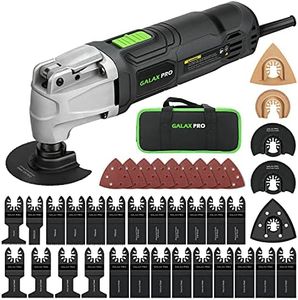GALAX PRO - Herramientas oscilantes, 6 velocidades variables 15000-22000RPM Herramienta multifunción 260W, 39 piezas Accesorios con cuchillas multifunción de fijación rápida con bolsa de transporte