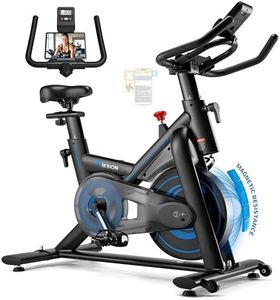Exercise Bike, Riksion Magnetic Stationary Bike for Home, Indoor Bike with 160KG Weight Capacity, Upgraded Whisper Quiet Heavy Flywheel and Comfortable Seat Cushion