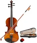 Doredo 3/4 Violin Kit, Beginner Violin for Kids, Students, Complete Kids Violin Set with Case, Bow, Rosin, Ideal for Kids Violin Beginner Ages 9-12, Natural Violin