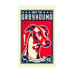 CafePress Obey The Greyhound! Rectangle Sticker Rectangle Bumper Sticker Car Decal