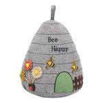 Lesser and Pavey Grey Fabric Bee Happy Bee Hive Doorstop LP49321 Home Decor