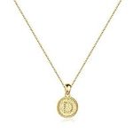 IEFSHINY D Initial Necklace Disk - 