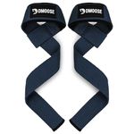 DMoose Fitness Lifting Straps - 4mm Neoprene Padded Wrist Straps for Weightlifting & Powerlifting - Cotton Lifting Strap with Silicone Grip for Men & Women - Durable Deadlift Straps for Gym Workout