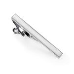 UJOY Silver Tie Pins For Men Silver, 1 Piece Tie Clip UJOY Designer Men'S Sparkle Tie Clips, Men'S Shirt Guitar Tie Pins, Men Shirts For Collar Pin Tie, Silver Formal Tie Clip Boss Set For Men