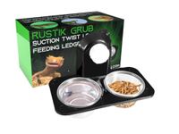 Retics & Reptiles Gecko Ledge Rustik Grub Suction Twist Lock Feeding Ledge | Feeding Shelf for Reptiles | Gecko Food Cups | Water Cups for Gecko, Lizards, Chameleon and More