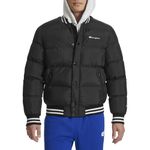 Champion Men's Quilted Varsity Puffer, Black, Large