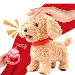 XUANDOH 2026 Wuffy Robot Dog Lifelike Toy, Interactive Dog with Touch Sensing Voice Mimic Leash Remote Soft Fur for Kids, Battery Powered