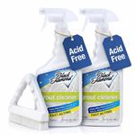Ultimate Grout Cleaner for Tile Floors Blasts Away Years of Dirt and Grime. Heavy Duty Spray Cleaning Solution. Safe for Colored Grout and Natural Stone. Professional Results 2-QTS W Brush