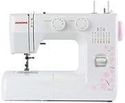 Janome 2112 Cherry Blossom Easy-to-Use Sewing Machine with 12 Stitches, Fully Adjustable Stitch Length and Width. Diamond Cut Feed Dogs for Easy Traction on all fabrics.