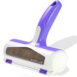 Pet Hair Remover Roller,Reusable Animal Hair Removal Brush for Dogs and Cats,Lint Roller Remover Easy to Clean Pet Fur from Carpet,Sofa,Bedding,Furniture and Rugs-Transparent lid Purple