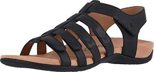 Vionic Women's Rest Harissa Backstrap Fisherman Walking Sandals - Adjustable Gladiator Sandal with Concealed Orthotic Arch Support