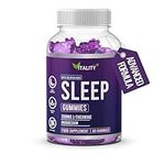 Natural Sleep Aid Gummies with Valerian Root & L-Theanine - Non-Habit Forming, Vegan, for Deep Relaxation & Restful Nights - 60 Chewable Gummies