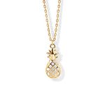 PAVOI 14K Yellow Gold Plated Pineapple Pendant Necklace | Friendship Cute Necklaces for Women | Pineapple Necklaces