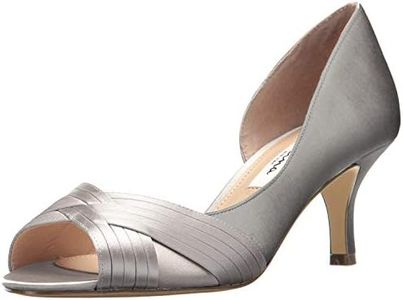 Nina Women's Pachita Platform Sandal, Silver Luster Satin, 8.5 Wide