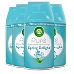 Air Wick Automatic Air Freshener Freshmatic Spray Refills, Spring Delight, Pack 4 x 250ml, Natural Essential Oils, Last up to 280 days, Air freshener