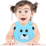 THE LITTLE LOOKERS Silicone Feeding Bib for Baby & Toddlers with Adjustable Strap, Waterproof, Easy to Wash | Stain Proof, BPA Free/Soft Material Bibs with Tray/Food Catcher (0-3 years) (Pack of 1)