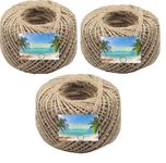 Evana Handcraft - Jute Rope Natural Twine Cord for Endless Possibilities of use (Pack of 3)