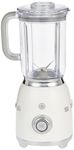 Smeg BLF01WHUK Retro 50's Style Jug Blender with Stainless Steel Blades, 4 Speed Settings and 3 Pre-set Programs, 1.5 Litre, 800W, White