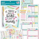 Teacher Planner 2025-2026 – Colorful Undated Lesson Planner Book with Stickers, Monthly & Weekly Pages, Student & Substitute Info – Homeschool & Classroom Organizer