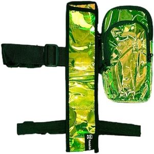 Clear Plastic UV Green Dark Light Vers Murse Phone Bag And Fan Holster Combo
