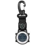 Hanging Climbing Pocket Watch, Digital Watch Clip On Watch Backpack Carabiner Watch Nylon Strap Watch for Trip Outdoor