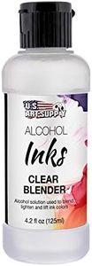 U.S. Art Supply Alcohol Ink Color Blender Solution, Large 4.2 Ounce Bottle - Alcohol-Based Dye Paint Blending Mixing Solution to Lighten, Blend, Dilute, Re-Wet, Remove, Lift Ink - Epoxy Resin Art