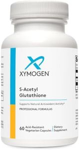 XYMOGEN S Acetyl Glutathione - Superior Absorption Acetylated Glutathione Supplement with Stomach Acid-Resistant Capsules - Healthy Aging, Cellular, Antioxidant + Immune Support (60 Capsules)