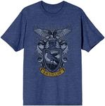 Harry Potter Hogwarts House of Ravenclaw Crest & Eagle Men's Burgundy Tee T-Shirt Shirt-XX-Large