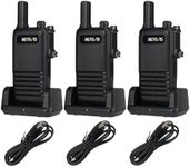 Retevis RB647 Walkie Talkie, IP67 Waterproof 2 Way Radio Mini, PMR446 16 Channel, Portable, VOX, Lightweight, Rechargeable Two Way Radio Professional for Outdoor, Camping (Black, 3 Packs)