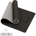 Devonlosky Yoga Mat, Non-slip Eco Friendly Exercise Yoga Mat for Men and Women, 1/4-Inch Thick High Density Pro Mat with Carrying Strap for Yoga Pilates and Fitness Exercise