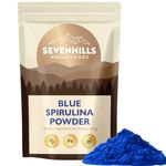 Sevenhills Wholefoods Premium Royal Blue Spirulina Powder | E18 Food Grade | Natural Food Colouring | Phycocyanin | 50g