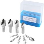 Accusize Industrial Tools 9 Pc Single Flute H.S.S. Countersink Set, 82 Degrees, Ground, 0245-1029