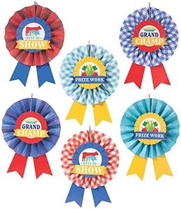 County Fair Hanging Fans - Party Decor - 12 Pieces