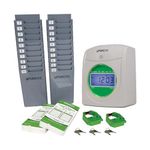 uPunch Time Clock Bundle with 100 Cards, 2 Ribbons, 2 Time Cards Racks, & 6 Keys (HN3500)