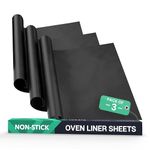 LUKATA Large Heavy Duty Oven Liner (3 Pack) - Teflon Oven Liners for Bottom of Oven for Gas, Electric and Fan Assisted Ovens - Reusable Non-Stick Oven Mats for Bottom of Oven - BPA Free