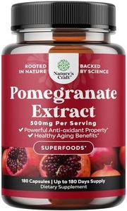 Advanced Antioxidant Superfood Pomegranate Supplement - Natural Pomegranate Extract Polyphenols Supplement for Heart Health and Joint Support - Reds Superfood Powder Capsules for Men and Women 180ct