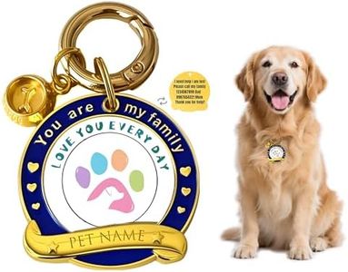 Personalized Custom Dog Name Tag - Brass Engraving Pet ID Tags for Dog Collar with Name and Phone Number,Creative Customize Puppy Nameplate Lost Pets Recover Tag