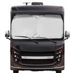 EcoNour RV Bus Windshield Sunshade with Storage Pouch | 240T UV Reflective Nylon Keeps Your RV Motorhome Cool | for Front RVs, Trucks, Motorhomes, Large Bus Windshield Sun Shade | XXL(51" x 102")