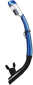 AQUA A DIVE SPORTS Dry Snorkel Easy Breath Diving Snorkel for Snorkeling Scuba Diving Swimming with Top Dry Valve and Food Grade Silicone Mouthpiece for Adult Youth(SN115-1 Blue)