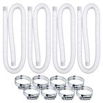 Pool Pump Replacement Hose, 4 Pack Swimming Pool Replacement Hoses,1.25in Diameter 59" Long Pool Pump Hoses for Above Ground Pools, Compatible with Filter Pump 330 GPH, 530 GPH, and 1000 GPH (White)