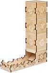 DND Modular Dice Tower Wood Laser Etched 12 Cute Classes Dice Roller Perfect for Board Game and Tabletop RPG (Modular)