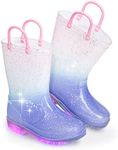 EUXTERPA Girls Light Up Kids Wellie