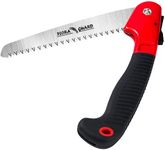 FLORA GUARD 7.7 Inch Folding Hand Saw, Camping/Pruning Saw with Sharp Blade Solid Grip and Safety Lock(Red)