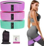 flintronic Fabric Resistance Bands, Exercise Bands Set of 3, Non-Slip Booty Bands with 3 Resistance Levels, Workout Fitness Bands for Hips & Glute, Women/Men/Beginners/Yoga, Strength Training