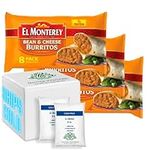 Salutem Vita - El Monterey Bean & Cheese Burritos, 32 oz, 8 Count (Frozen) - Pack of 3