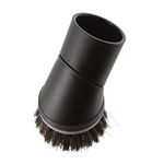 Paxanpax 69-ML-10C, PFC852 Compatible Miele Universal Natural-Bristle Swivel Neck Round Dusting Brush (SSP10), Black