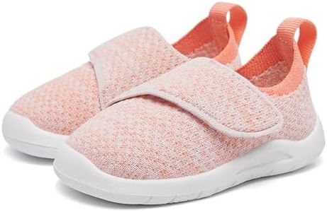 MORENDL Baby Sneakers Boys Girls First Walkers Shoes Lightweight Mesh Breathable Non-Slip Infant Shoes, Mix Orange131, 6-9 Months Infant