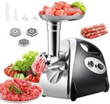 CROWNSHOP Electric Meat 2800W Mincer Grinder Food Grinding Mincing Machine Sausage Maker Stuffer with 7 Attachments Included Grind Variety of Poultry Meat