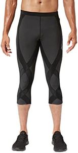 CW-X Men's Endurance Generator Insulator Joint and Muscle Support 3/4 Compression Tight, Black, Small